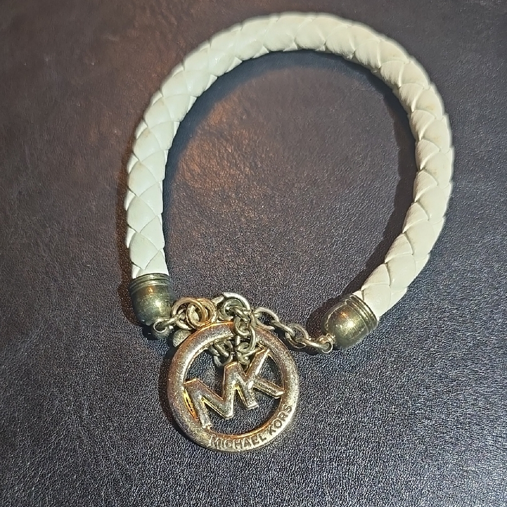 Michael Kors White Braided Bracelet